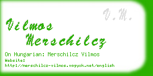 vilmos merschilcz business card